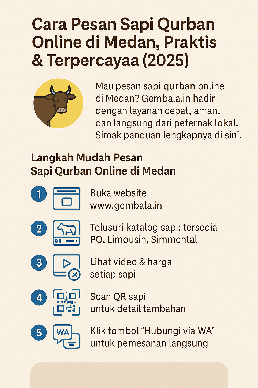 Cara Pesan Sapi Qurban Online di Medan, Praktis & Terpercaya (2025)
